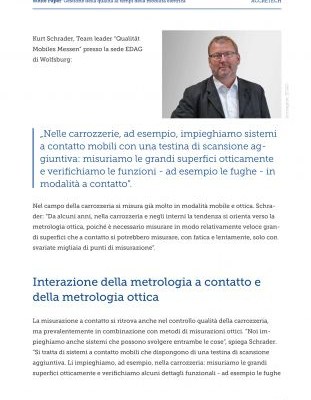 ACCRETECH White Paper: Gestione della qualità ai tempi della mobilità elettrica