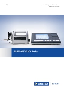 SURFCOM TOUCH brochure cover
